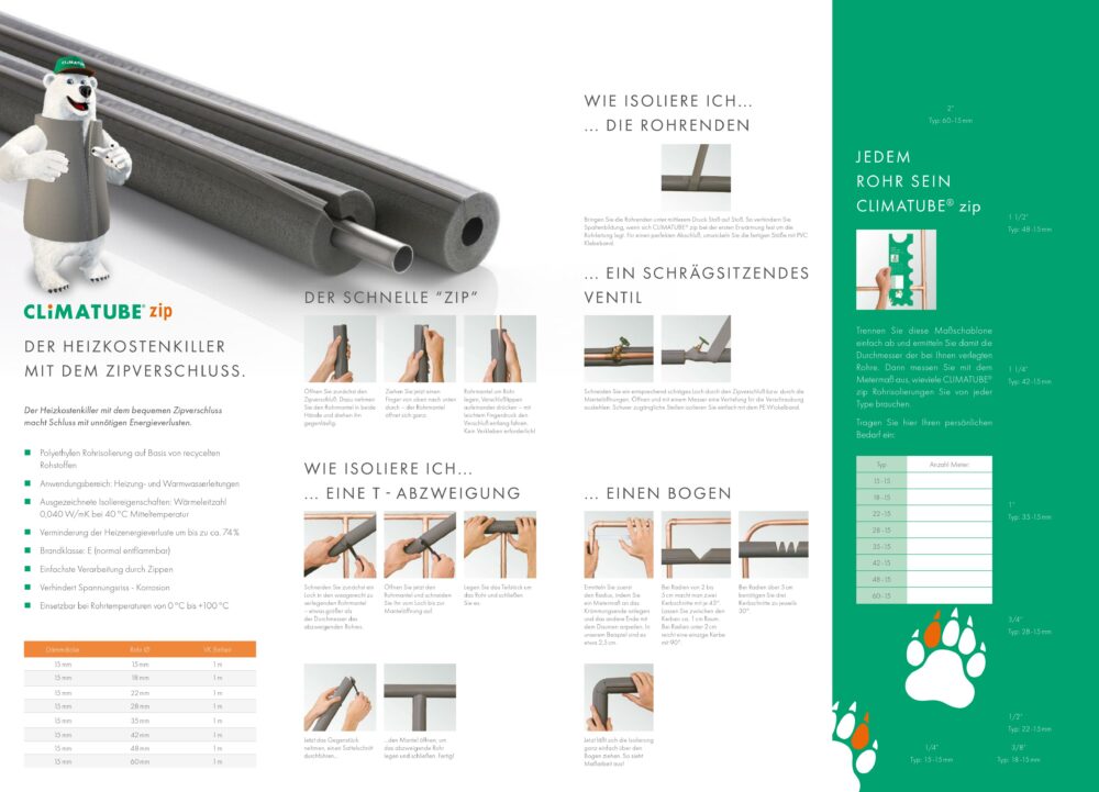 Rohrisolierung Climatube Zip 15mm – Bild 3
