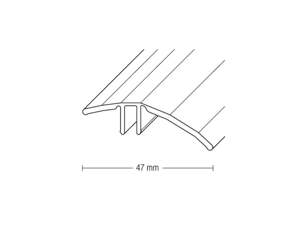 Ausgleichsprofilsprofil Raster-Click 47mm – Bild 2